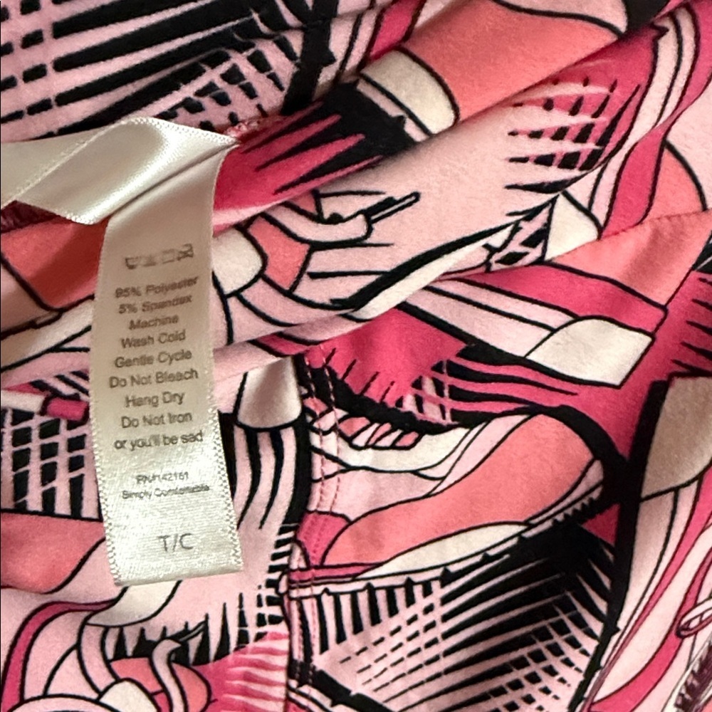 LuLaRoe Stylish Pink Patterned Womens Leggings - Picture 4 of 4
